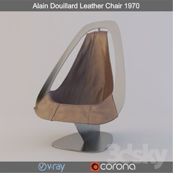 Arm chair - Alain Douillard Leather Chair 1970 