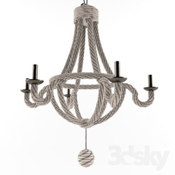 Ceiling light - HANGING ROPE LIGHT WINE 