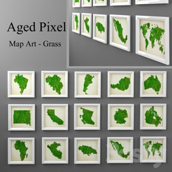 Frame - Aged Pixel.Map Art - Grass 