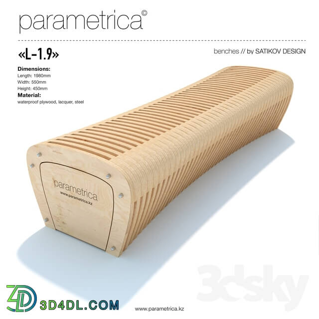 Other architectural elements - The parametric bench _Parametrica Bench L-1.9_