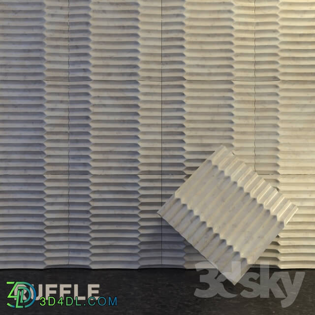 Decorative plaster - Ruffle panel