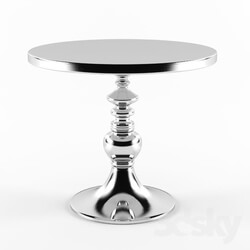 Table - Metal pedestal table 
