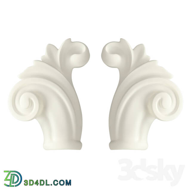 Decorative plaster - Endings to the molding RODECOR Baroque 05322BR