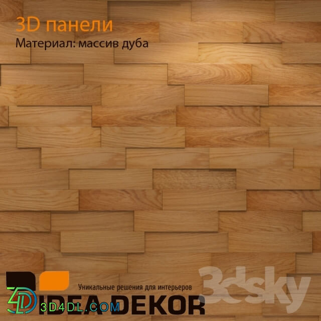 Other decorative objects - 3D Wall Panel_ natural oak