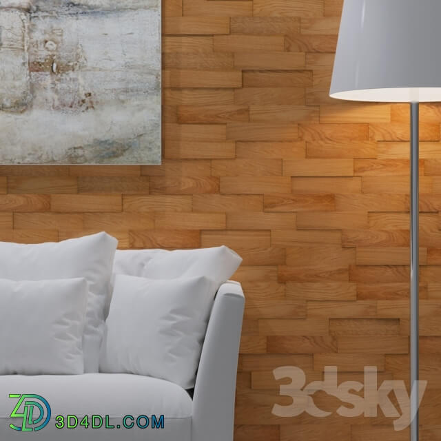 Other decorative objects - 3D Wall Panel_ natural oak