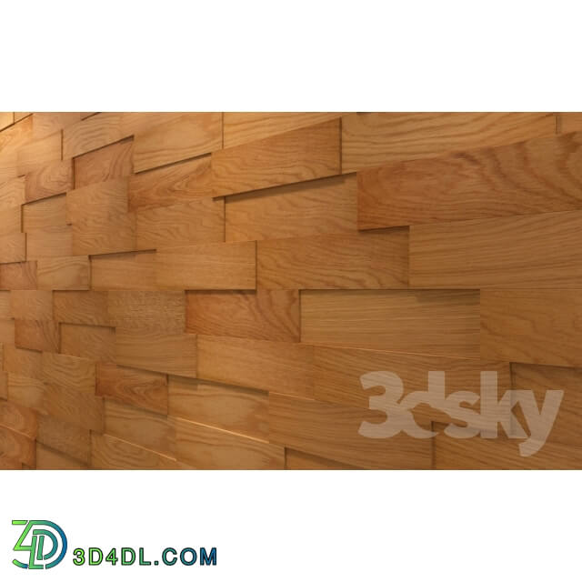 Other decorative objects - 3D Wall Panel_ natural oak