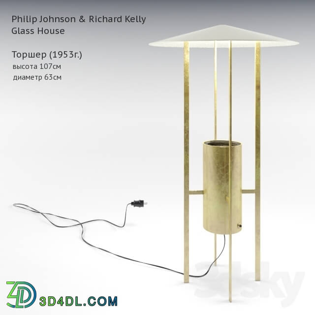 Floor lamp - Philip Johnson _ Richard Kelly Glass House