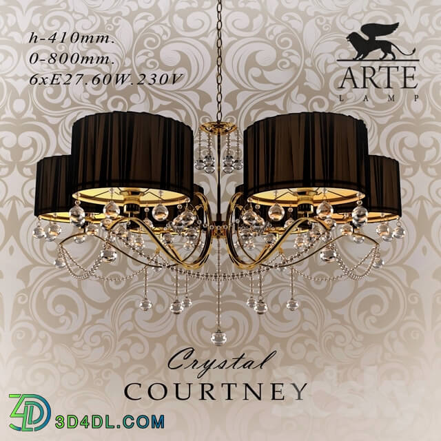 Ceiling light - Chandelier Arte lamp Crystal Courtney