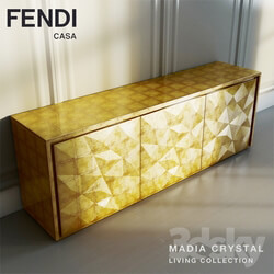 Sideboard _ Chest of drawer - Fendi. Media Cristal 1_ low cabinet 