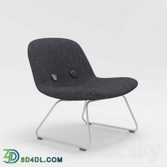 Arm chair - Eyes Lounge EJ 3 U Staal