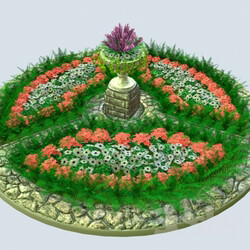 Plant - Round flowerbed 
