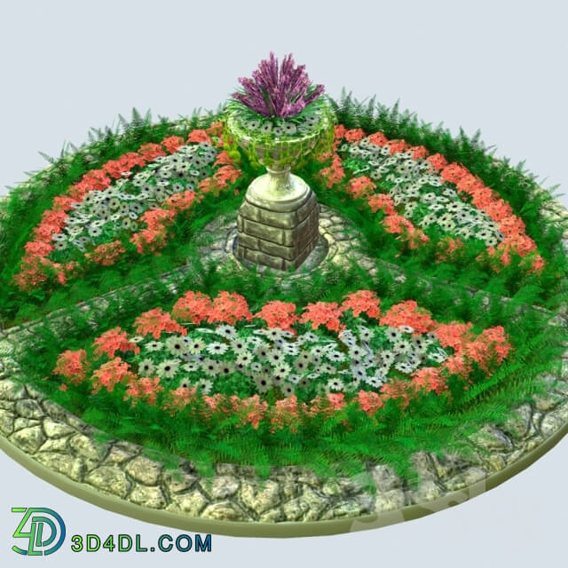 Plant - Round flowerbed