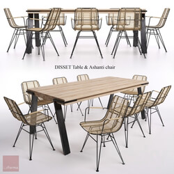 Table _ Chair - DISSET Table _amp_ Ashanti chair 