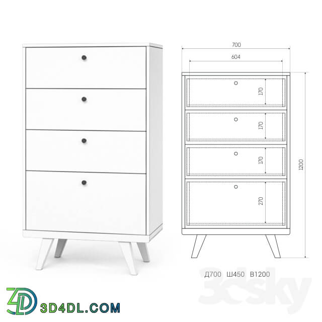 Sideboard _ Chest of drawer - High chest of drawers from THIMON THE IDEA