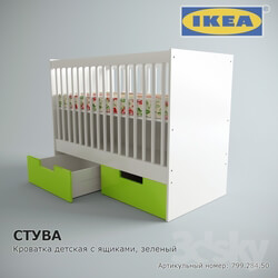 Bed - STUVA baby crib with drawers IKEA production 