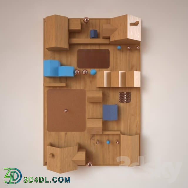 Other decorative objects - Wall organizer wooden Suburbia