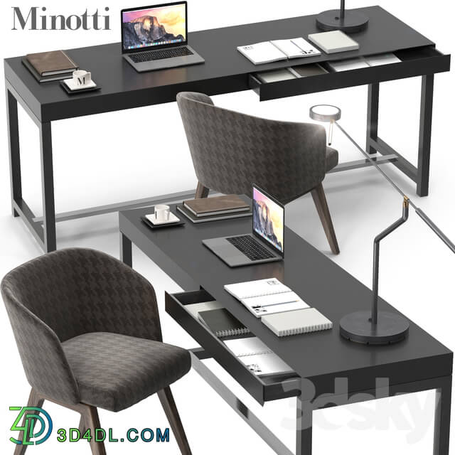 Table _ Chair - Minotti Fulton desk set