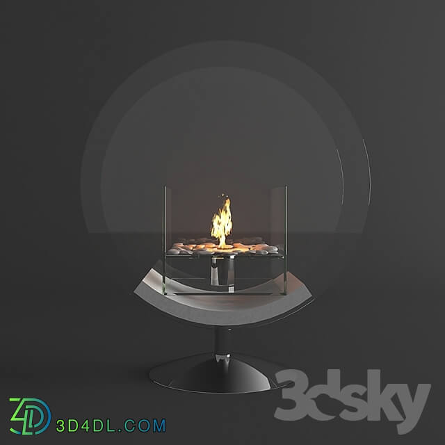 Fireplace - Bio Fireplace Art Flame - Circle
