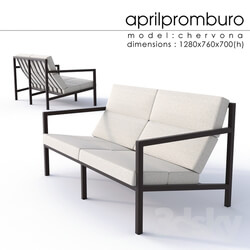 Sofa - _OM_ Aprilpromburo Chervona 2-seat sofa 
