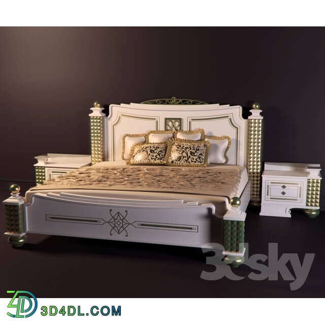 Bed - Bed and bedside tables