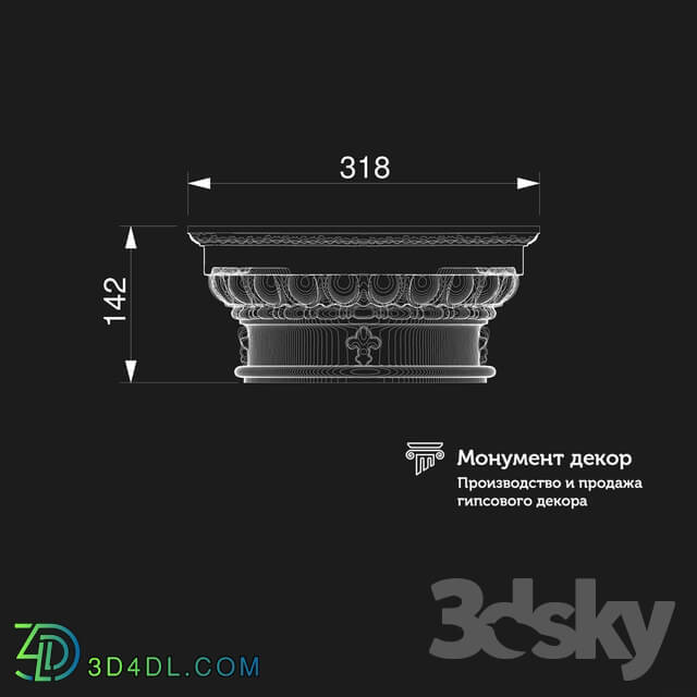 Decorative plaster - OM Column CT 02