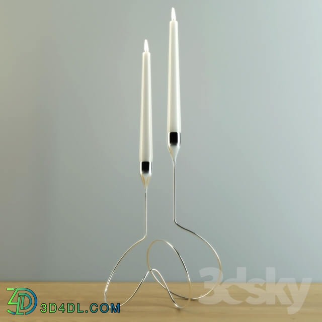 Other decorative objects - candlestick black _ blum loop