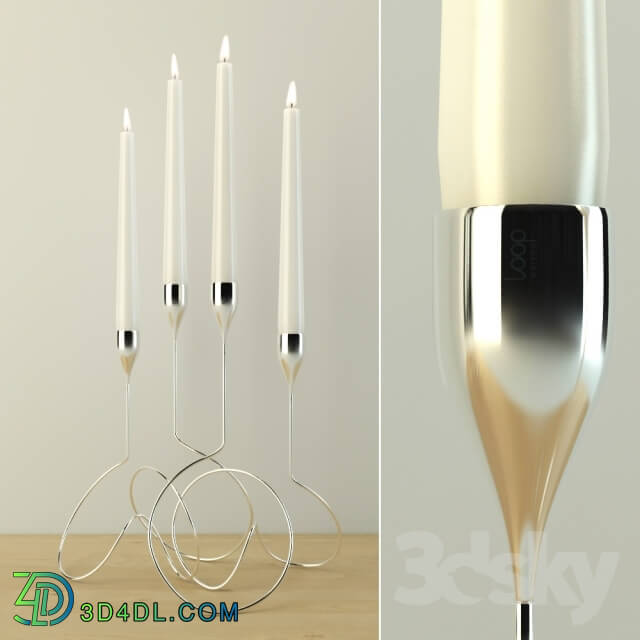 Other decorative objects - candlestick black _ blum loop