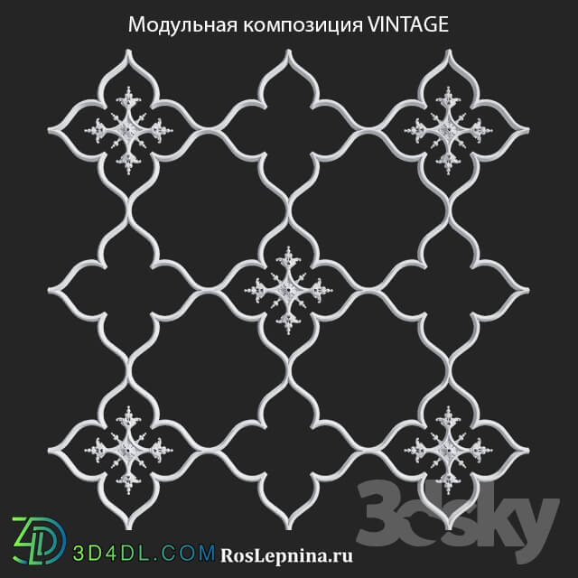 Decorative plaster - OM Modular Composition VINTAGE by RosLepnina