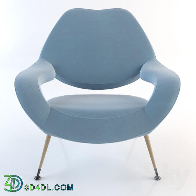 Arm chair - Poltrona Frau - DU 55 - Gambe Legno