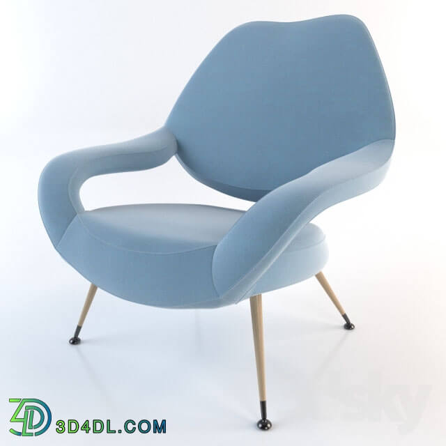 Arm chair - Poltrona Frau - DU 55 - Gambe Legno