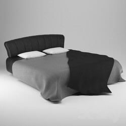 Bed - Leather double bed 
