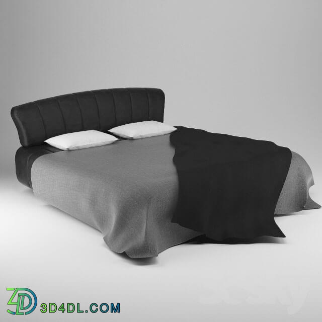 Bed - Leather double bed