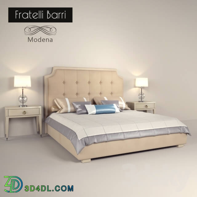 Bed - Bed pedestal Fratelli Barri Modena