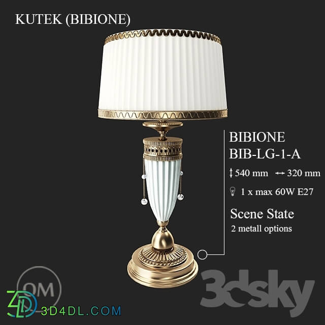 Table lamp - KUTEK _BIBIONE_ BIB-LG-1-A of