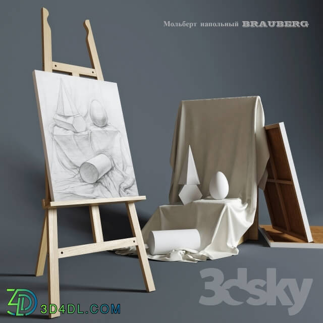 Other decorative objects - Easel outdoor BRAUBERG with a still life of plaster figures