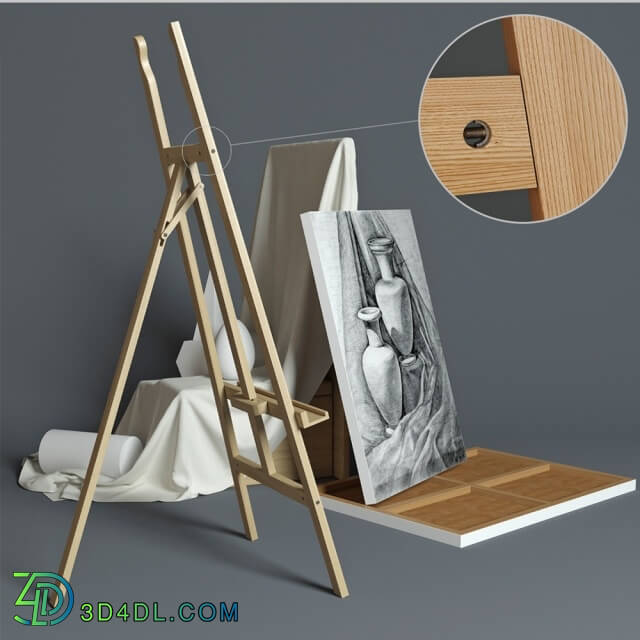 Other decorative objects - Easel outdoor BRAUBERG with a still life of plaster figures