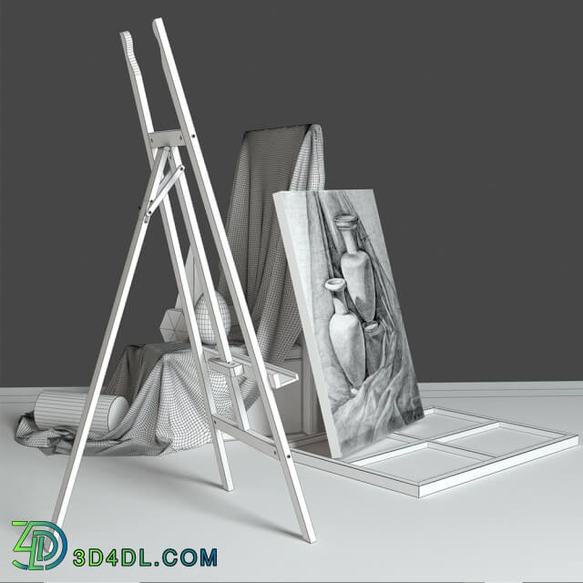 Other decorative objects - Easel outdoor BRAUBERG with a still life of plaster figures
