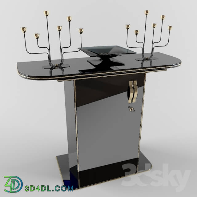 Sideboard _ Chest of drawer - Black and Gold console with decor