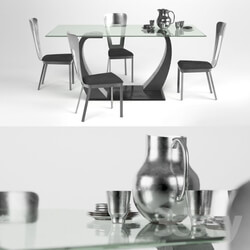 Table _ Chair - Metal Wings Dining Table 