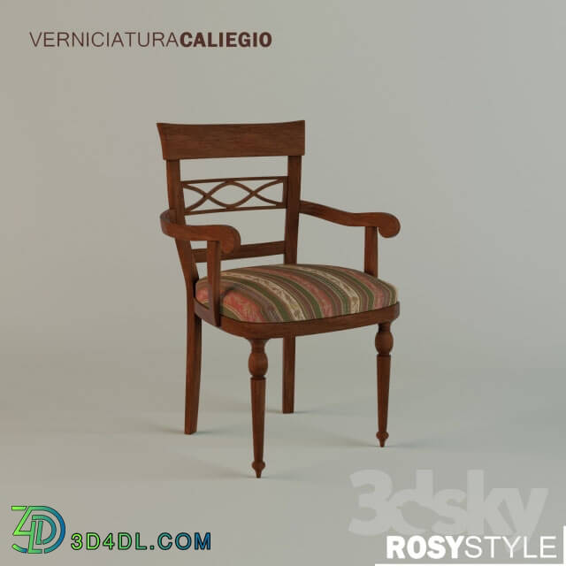 Chair - Chair With Elbow Supports Verniciatura Calegio RosyStyle