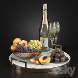 Food and drinks - Champagne _amp_ fruits 