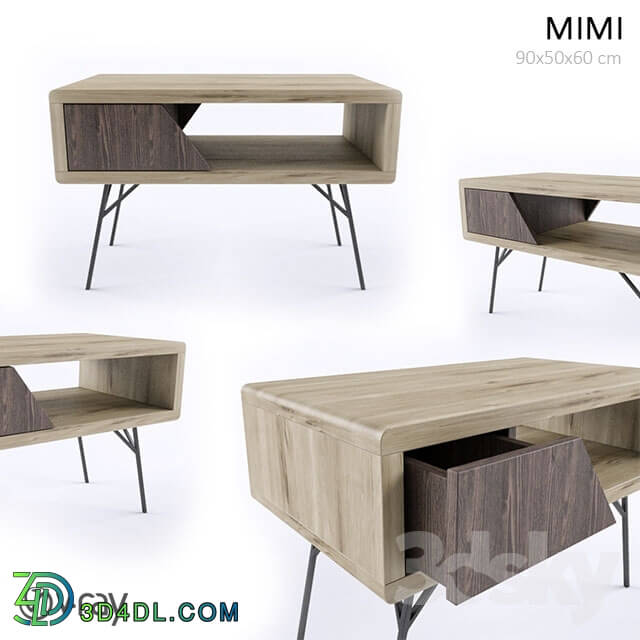 Table - MIMI - Rectangular oak console table