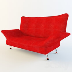 Sofa - sofa leather Red 