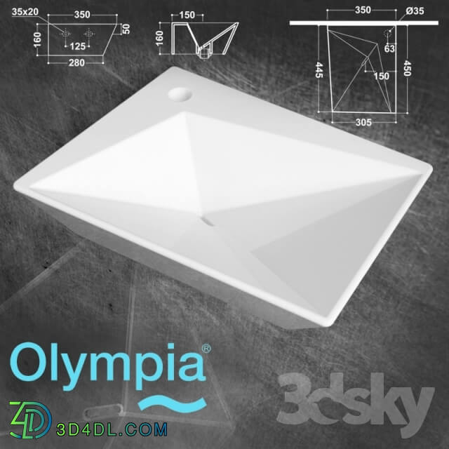 Wash basin - Olympia Ceramica _ Cristal 64 KR