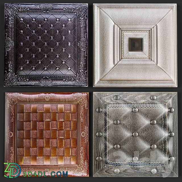 Other decorative objects - Decorative leather 3D panel