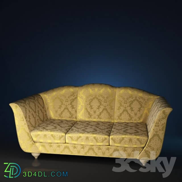 Sofa - Sofa with golden pattern