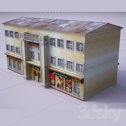 Building - Typical Soviet manufactory building 