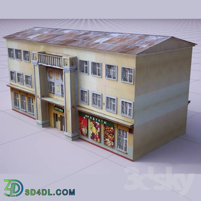 Building - Typical Soviet manufactory building