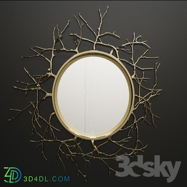 Mirror - 44 _Round Twig Mirror