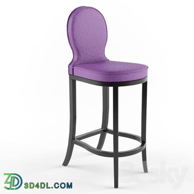 Chair - Upholstered purple barstool